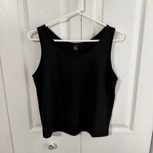 Pop Fit x Cheek Boss‎ Black Tank Women's Size Large Travel Comfy Boho Minimalist
